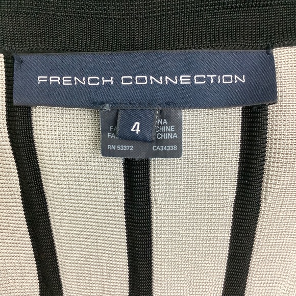 FRENCH CONNECTION Myla Striped Body Con Dress SZ-4 - Picture 4 of 7